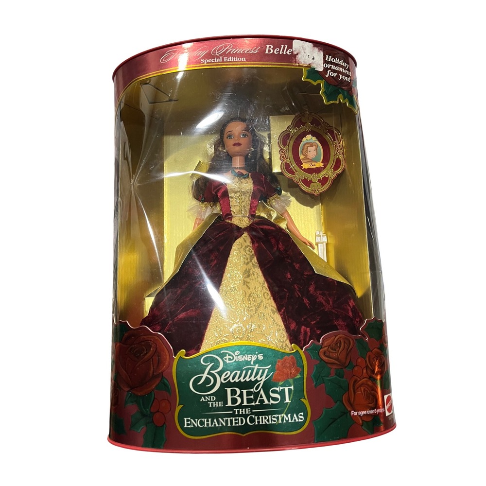 Disney Holiday Princess Belle Special Edition Doll 1997‎ Mattel New Box Wear